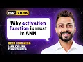 Why Activation Function is Must in ANN Artificial Neural Network
