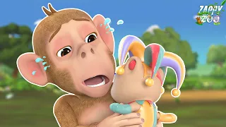 Bandar Mama Ro Raha Tha 😢 | झूला देखकर फिर मुस्कुराया! 😊 | Hindi Rhymes - Zappy Zoo