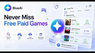 I Asked BlueAI To Find Free Paid Games on Google Play and It Did Everything Itself