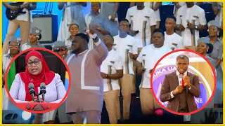 UTAPENDA NEEMA GOSPEL CHOIR ILIVYOMKOSHA RAIS SAMIA KWENYE UZINDUZI WA KANISA LA MWAMPOSA 