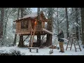 Lagu Building a Cozy Treehouse Cabin for Winter Living