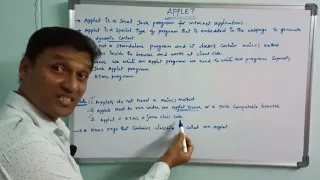 Introduction to Applets in Java Complete Explanation Applet in Java Java Programming Telugu