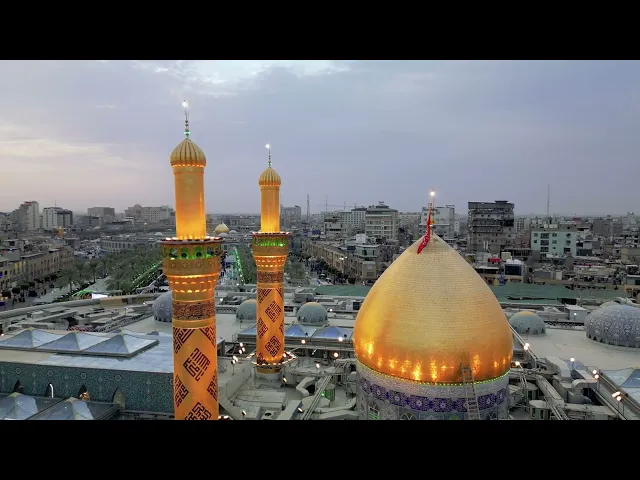 فيديوهات خام جوي (درون)  افقي لحرم ابي الفضل العباس عليه السلام (31) بدون حقوق و بدقة 4k 60p