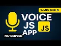 Voice Control JavaScript Tutorial Web Speech API Hands On Project