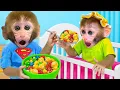 Download Lagu Bebé Mono BonBon huye del mono gigante y come papas fritas ricas en el parque - MONO BONBON ESP