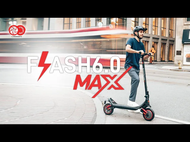 Trottinette électrique Gyrocopters Flash 6.0 MAX - Autonomie de 40 km, vitesse de 32 km/h