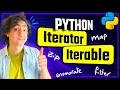Python Iterator vs Iterable Visually Explained enumerate map filter Course 31