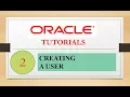 Oracle Tutorials 2 - Creating new User