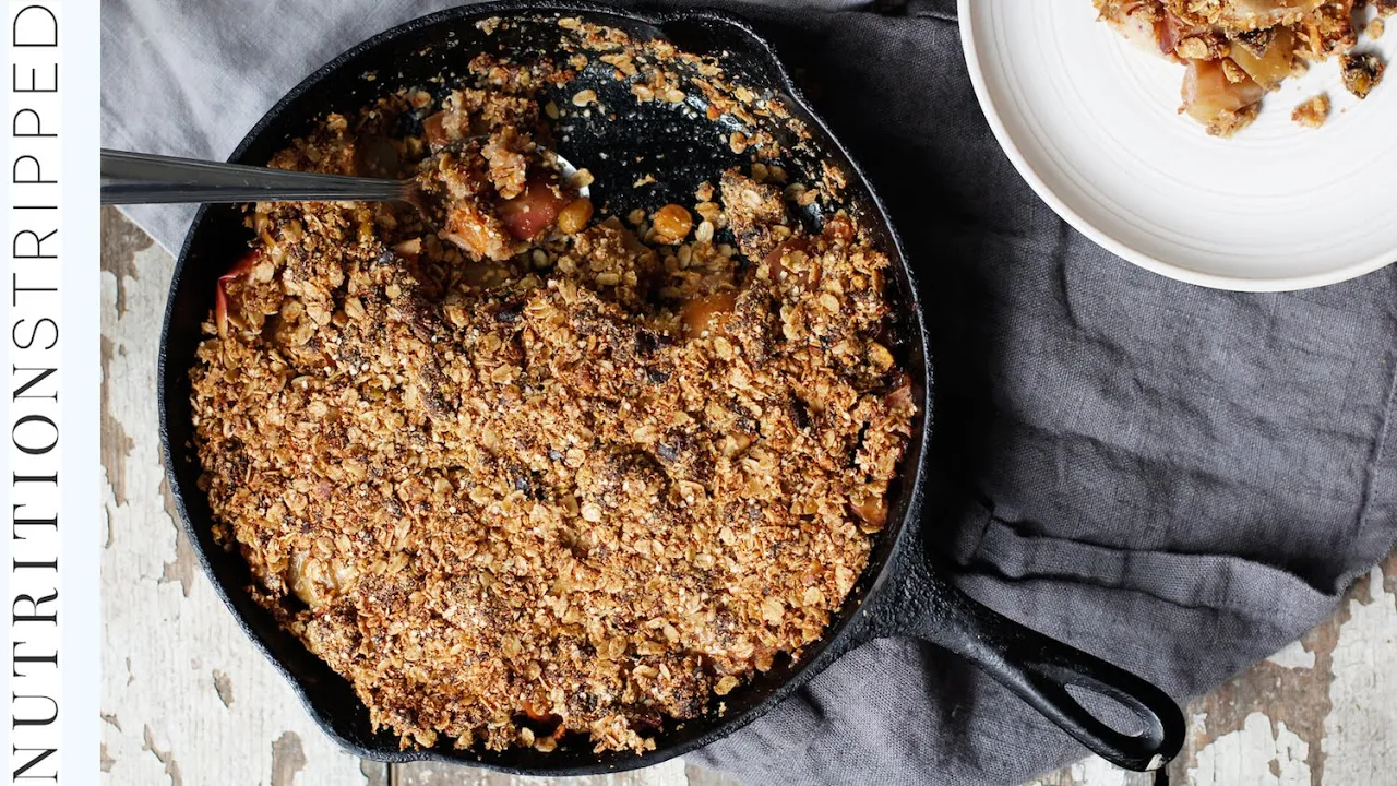 How To Make Pear Apple and Pistachio Crumble   Nutrition Stripped