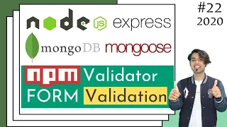 Using NPM Validator Package for Validation using MongoDB in NodeJS Express App in Hindi