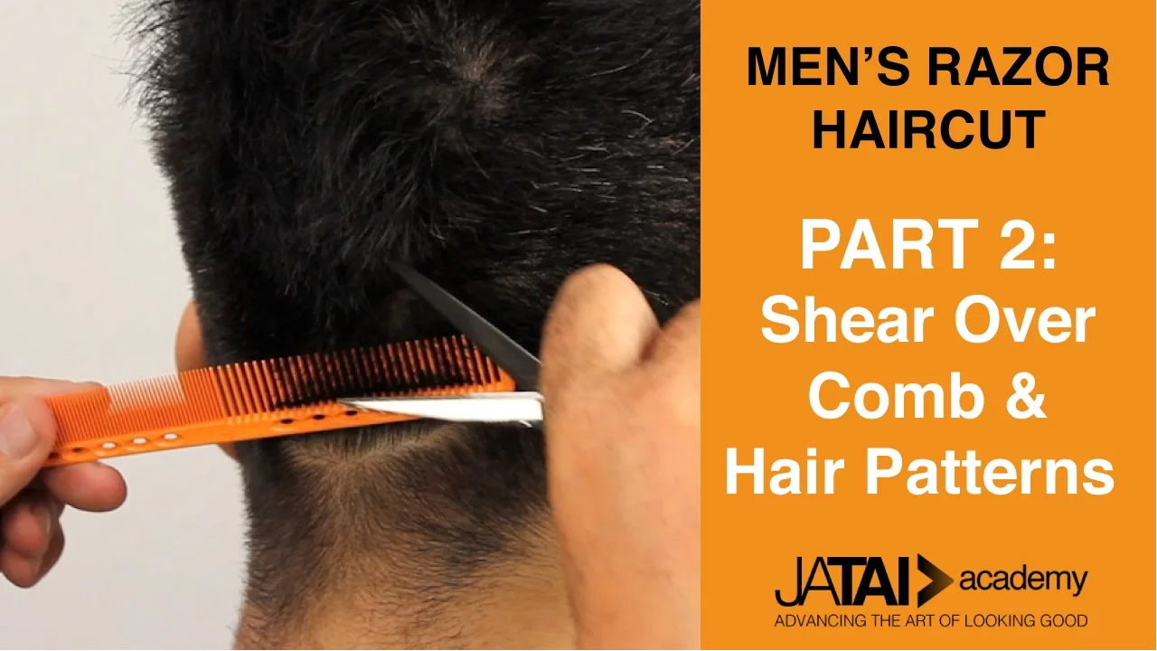 Men's Razor Haircut - Shear Over Comb and Hair Growth Patterns - Part 2