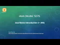 01 Java Basics Online Test with Interview FAQ Questions and Answers