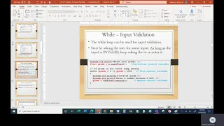 Java I Chapter 3B Class 1 Part 4 While for Input Validation