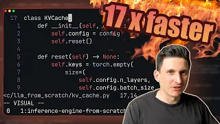 How to Make LLM Inference 17x Faster KV Cache From Scratch