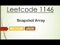 Leetcode 1146 Snapshot Array Java
