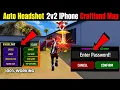 Auto Headshot New 2v2 IPhone Craftland Map Code 2v2 IPhone Secret Password 100 Working Code