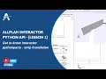 ALLPLAN interactor Python API LESSON 1 Get to know interactor pythonparts - Strip Foundation