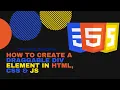 How to create a Draggable Div Element in HTML CSS JS