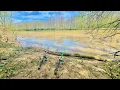 Bank Fishing Deep River Holes for FLATHEAD CATFISH Spring River Fishing