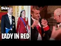 Download Lagu Kate dazzles as she arrives at state banquet with William \u0026 Charles for France’s Macron