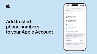 How to add trusted phone numbers to your Apple Account Apple Support