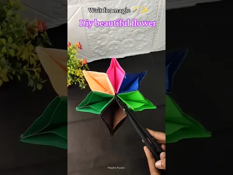 Easy & fun flower Crafts flower 🌺 kids craft activities 😱 #youtubeshorts #trending #shortsfeed #diy