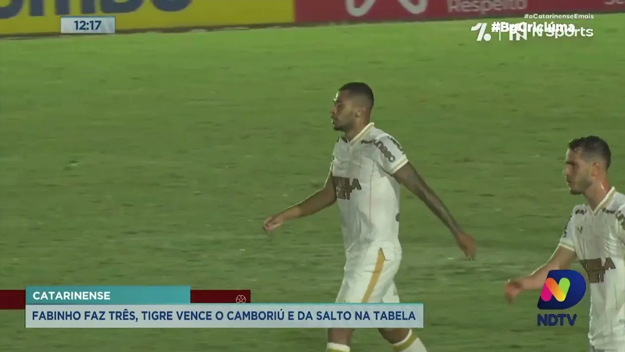 Com três gols de Fabinho, Criciúma vence o Camboriú fora de casa pelo Campeonato Catarinense