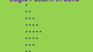 Logic Pattern in Java Half Diamond part 2