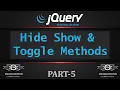 05 Hide Show Toggle Methods jQuery jQuery Hide And Show Methods Learn jQuery