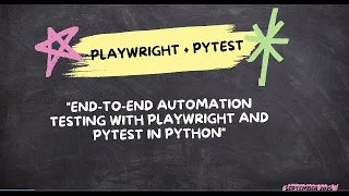 End-to-End Automation Testing with Playwright Pytest Python - Part 1