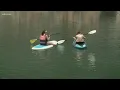 Enough sun for first day of paddleboarding at Meads Quarry