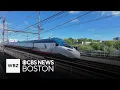 New faster Amtrak Acela train departs Boston for New York