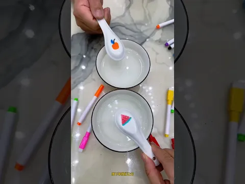 Floating Painting Challenge Watch The Drawing Float On Water #shorts #stationery