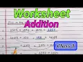 Class 3 Maths Addition worksheet