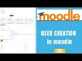 How to create a user in moodle lms