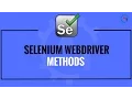 Selenium Webdriver Methods