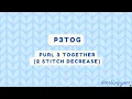 p3tog stitch - Purl 3 together