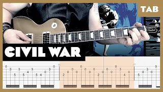 guns n roses civil war guitar tab lesson cover tutorial