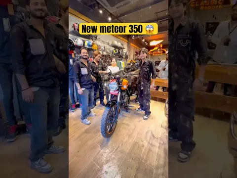 Taking delivery of our new bike meteor, 350 🎉😍 #royalenfield #meteor #meteor350