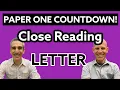 Countdown to Paper One - Letter