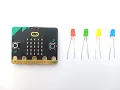 Turn on four LED using the buttons on the Micro bit board