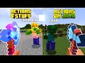ACTIONS AND STUFF Bedrock vs ACTIONS ON Java COMPARISON