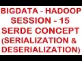 Serialisation and Deserialisation SERDE Concept in HIVE - Big data
