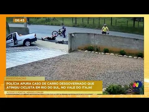 Rio do Sul: Polícia investiga caso de veículo desgovernado que atingiu ciclista