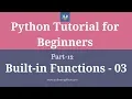 Python Tutorial For Beginners - Part-12