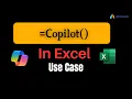 Copilot Function in Excel AI