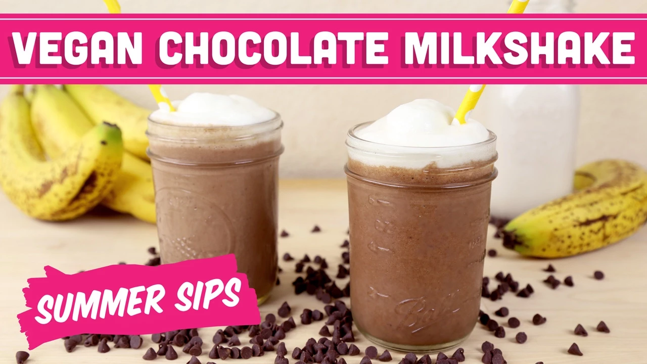 Vegan Chocolate Milkshake! Summer Sips In Sixty Seconds - Mind Over Munch