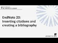 EndNote 20 Inserting citations and creating a bibliography