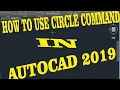 How to CIRCLE COMMAND English AUTOCAD 2019
