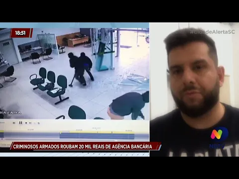 Criminosos armados roubam 20 mil reais de agência bancária em Tubarão